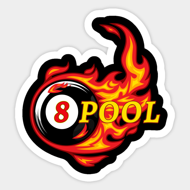8 Ball 8 Pool Fire Billiards Sticker by Hensen V parkes